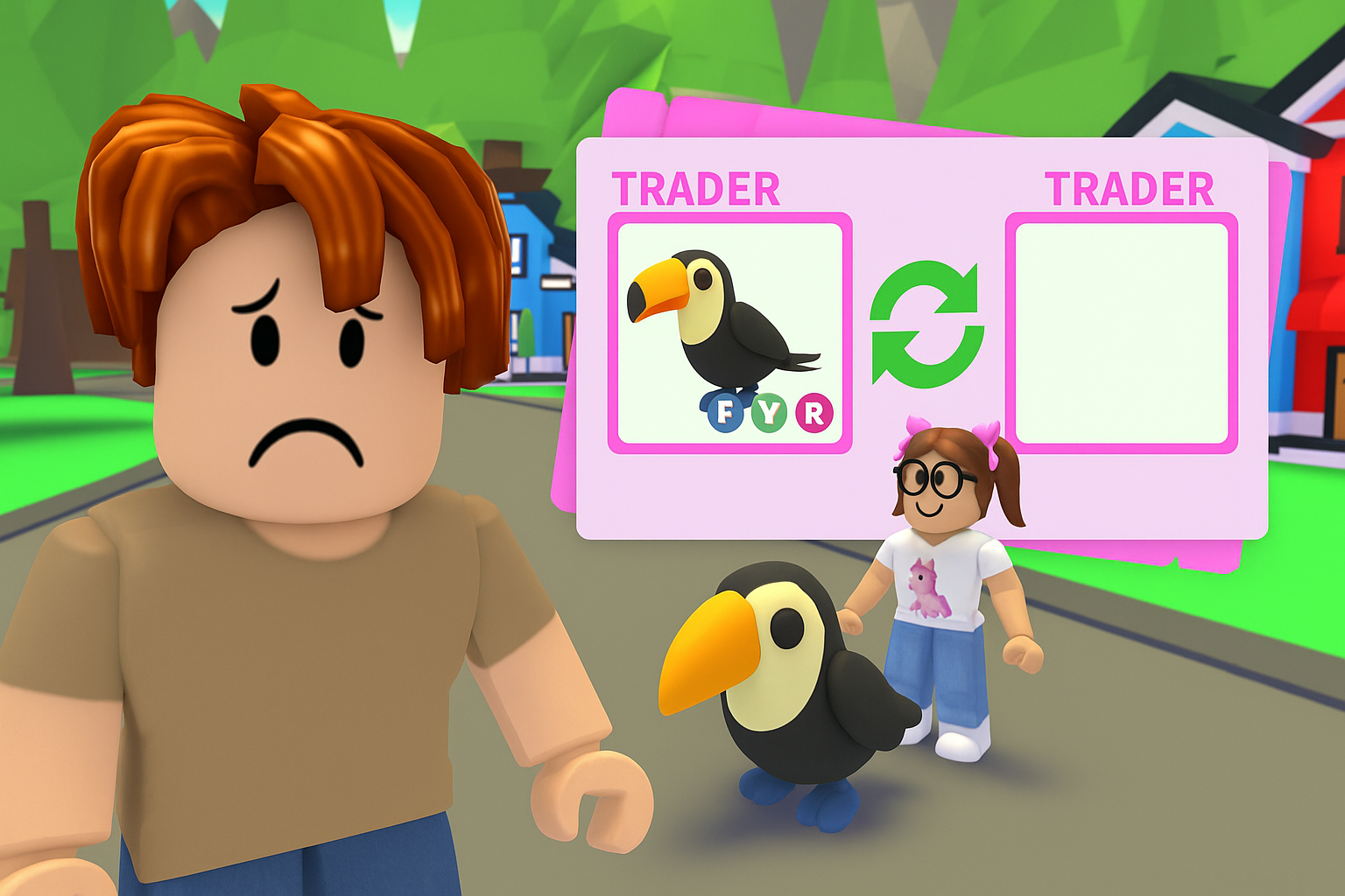 Sad bacon getting a free toucan
