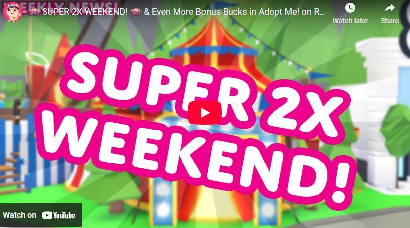 Adopt me double bucks weekend coming soon